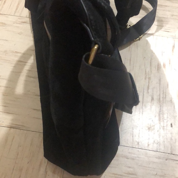 American Leather Co. Iris Suede Weekender-Black - Picture 8 of 11